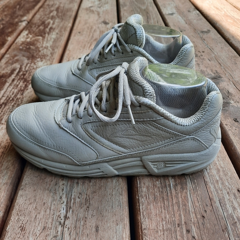 Brooks Addiction Walking Shoes Bone Leather Orthopedic Comfort Shoes Size 9 Wide - Picture 9 of 15